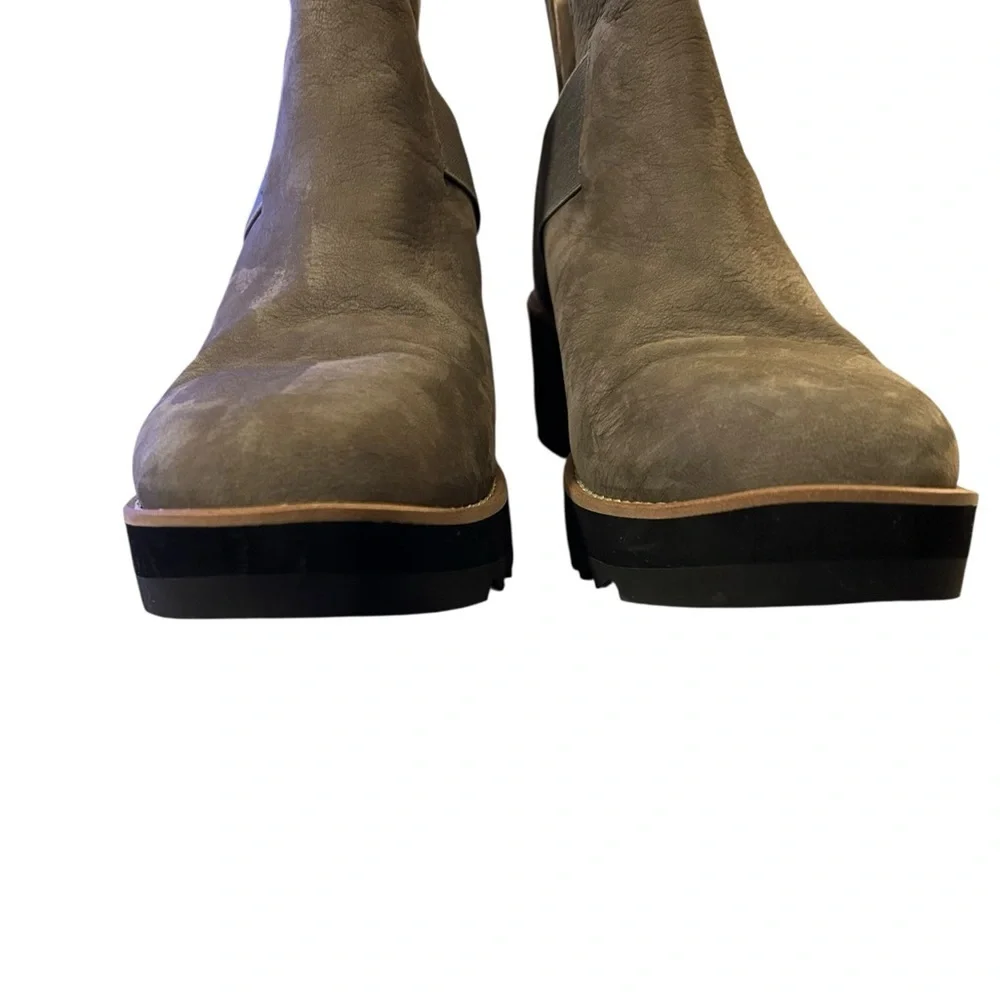 Eileen Fisher Women’s Graphite Tumble Nubuck Wedge Booties NWOT
